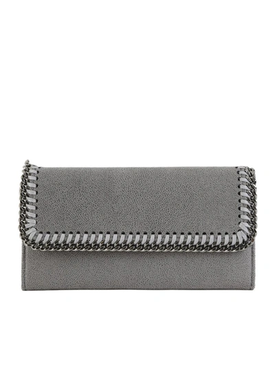 Stella Mccartney Continental Falabella Wallet In Grigio