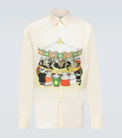Lanvin Babar Long-sleeved Shirt In Neutrals