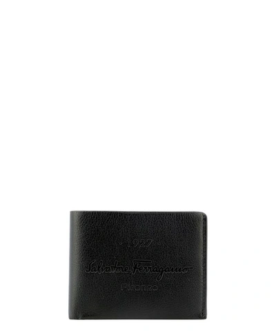 Ferragamo Salvatore  Men's 0734005 Black Leather Wallet