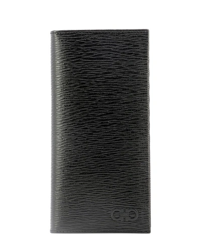 Ferragamo Salvatore  Men's Black Leather Wallet