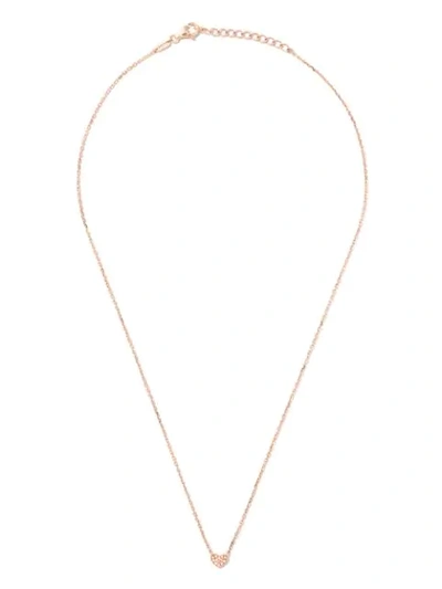 As29 18kt Rose Gold Miami Heart Diamond Necklace