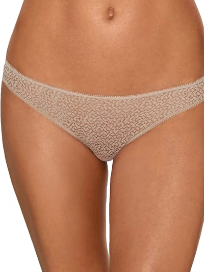 Dkny Modern Lace Satin-trim Thong Underwear Dk5013