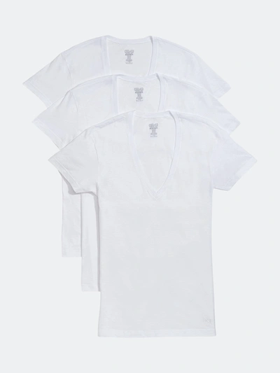 2(x)ist Men's Performance Cotton Crew Neck Undershirt, Pack Of 3 In White