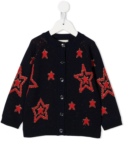 Gucci Baby Girl's Star Wool Cardigan In Rosso