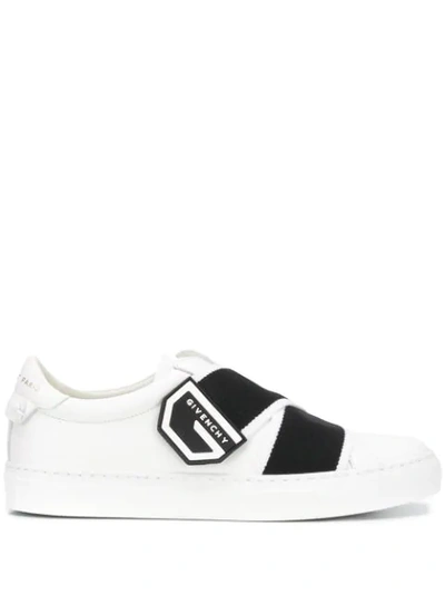 Givenchy G Logo Strap Sneakers In White