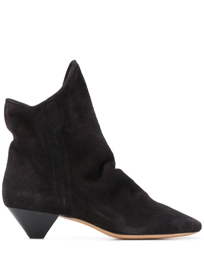 Isabel Marant Doey Pull-on Ankle Boots In Black