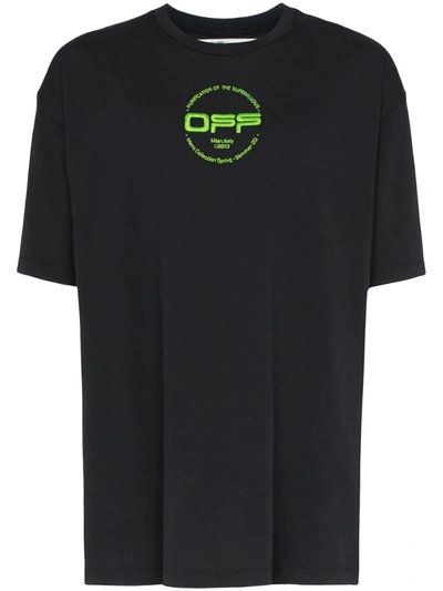 Off-white Hand Logo Short Sleeve T-shirt In Black