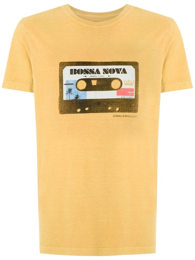 Osklen T-shirt Stone Vintage Bossa Nova K7 In Yellow