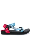 Arizona Love Trekky Paisley-print Woven Sandals In Multi