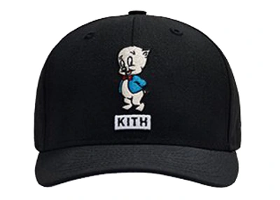 Pre-owned Kith  X Looney Tunes X New Era Porky 59fifty Cap Black