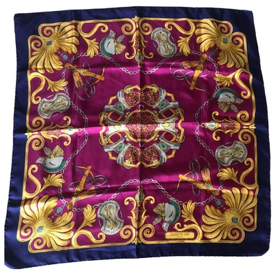 Pre-owned Cerruti 1881 Purple Silk Silk Handkerchief