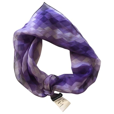 Pre-owned Dolce & Gabbana Silk Handkerchief In Purple