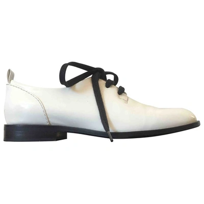 Pre-owned Jil Sander White Leather Lace Ups