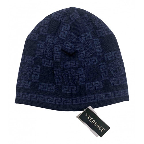 Pre-owned Versace Blue Wool Hat | ModeSens