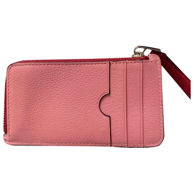 Pre-owned Loewe Pink Leather Purses, Wallet & Cases