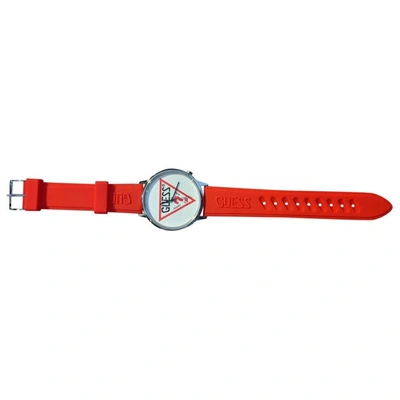 Pre-owned Guess Watch In Red