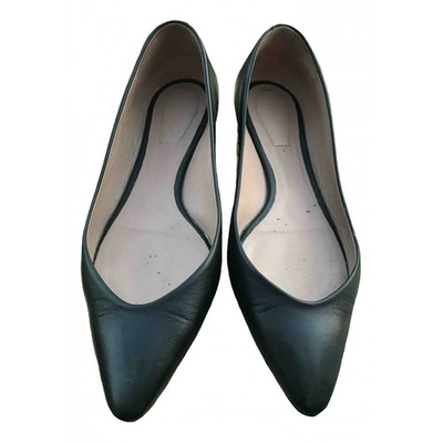 Pre-owned Chloé Leather Ballet Flats In Black