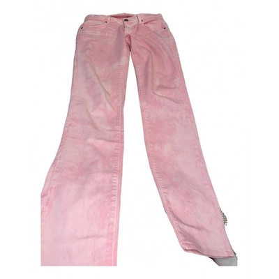 Pre-owned Ermanno Scervino Large Pants In Pink