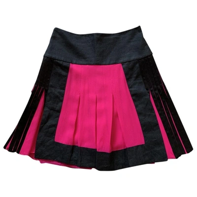 Pre-owned Etro Silk Mini Skirt In Pink