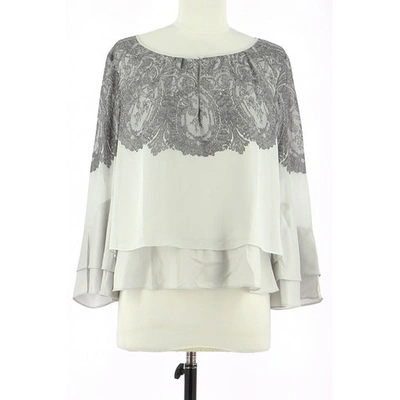 Pre-owned Bcbg Max Azria Grey Polyester Top