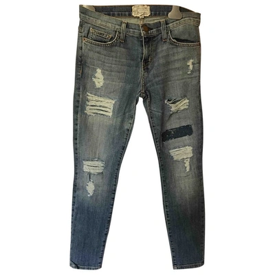 Pre-owned Current Elliott Blue Cotton Jeans