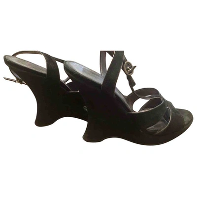 Pre-owned Joseph Leather Sandals In Black