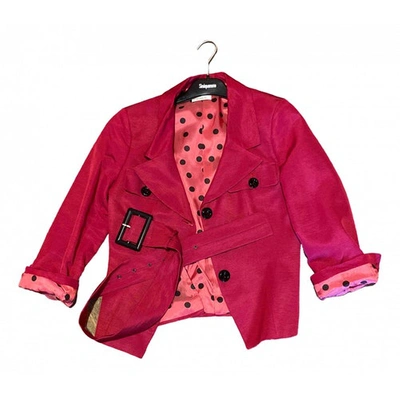 Pre-owned Pinko Pink Cotton Jacket