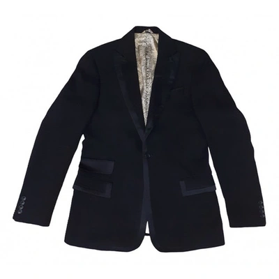 Pre-owned Just Cavalli Wool Waistcoat In Black