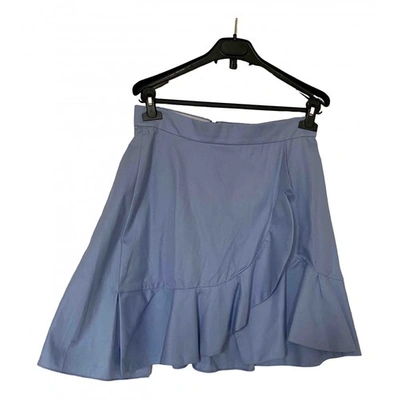 Pre-owned Carven Blue Cotton Skirt