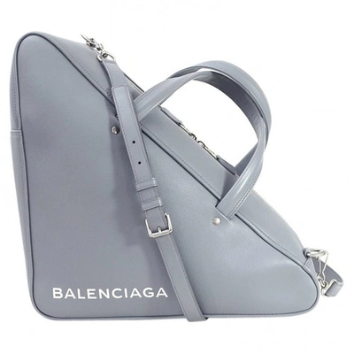 Pre-owned Balenciaga Triangle White Leather Handbag