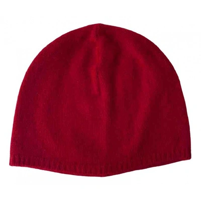 Pre-owned Dkny Cashmere Beanie In Red