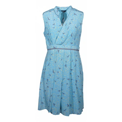 Pre-owned Raoul Silk Mid-length Dress In Blue