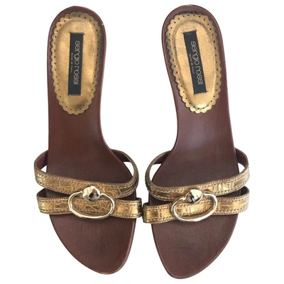 Pre-owned Sergio Rossi Leather Mules In Brown