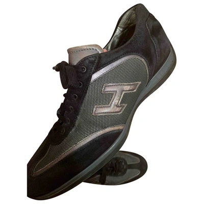 Pre-owned Hogan High Trainers In Black