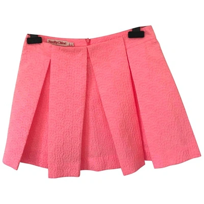 Pre-owned See By Chloé Mini Skirt In Pink