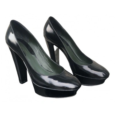 Pre-owned Donna Karan Leather Heels In Black