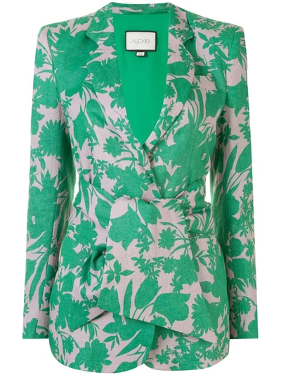 Alexis Kopar Botanical Print Jacket In Green