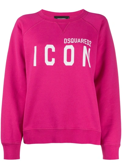 Dsquared2 Icon Crew Neck Sweatshirt In Pink