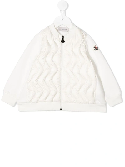 Moncler Babies' Panelled Bomber Jacket In White