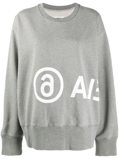 Mm6 Maison Margiela 6 Printed Sweatshirt In Grey