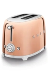 Smeg 50s Retro Style Two-slice Toaster In Brown