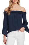 Vince Camuto Bell Sleeve Off The Shoulder Top In Mood Indigo