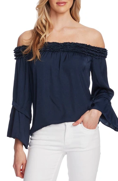 Vince Camuto Bell Sleeve Off The Shoulder Top In Mood Indigo