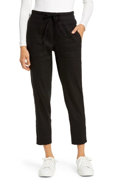 Kut From The Kloth Drawcord Waist Crop Pants In Black
