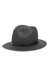 Allsaints Straw Fedora In Black