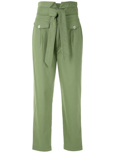 Nk Twill Washed Bree Trousers In Green