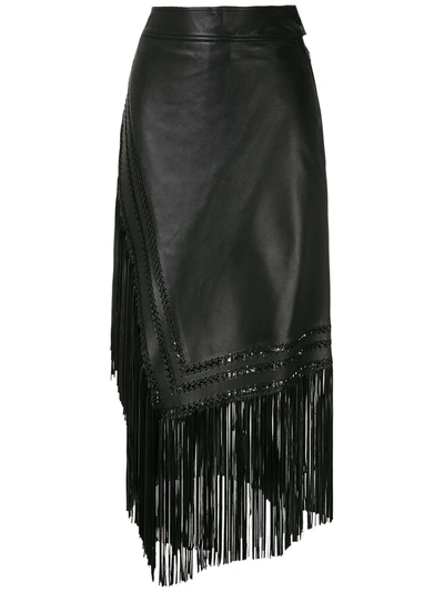 Nk Leather Mestico Fay Midi Skirt In Black