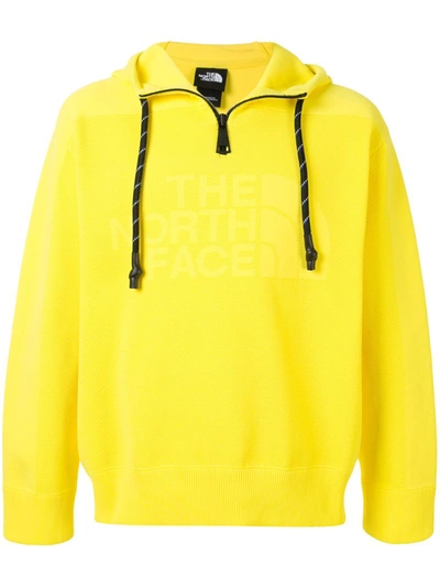 The North Face Half-zip Drawstring Hoodie In Yellow