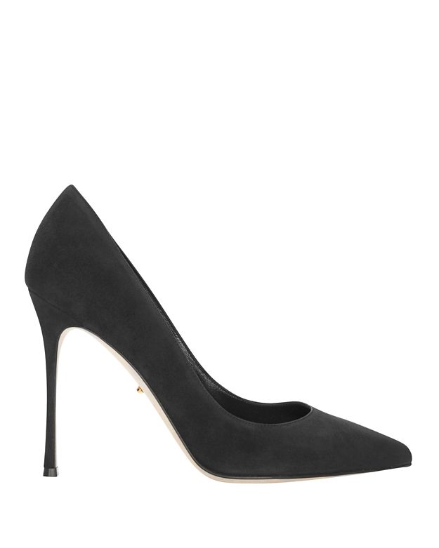 Sergio Rossi Godiva Black Suede Pointy Toe Pumps | ModeSens