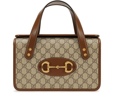 Gucci Horsebit Boston Bag In Brown Ebony/brown Sugar
